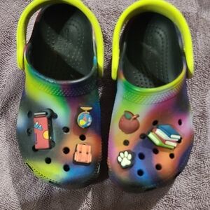 CROCS Multicolor Kids Clogs with Fun Charms